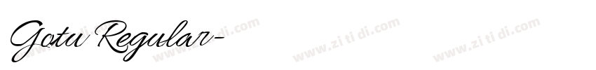 Gotu Regular字体转换
